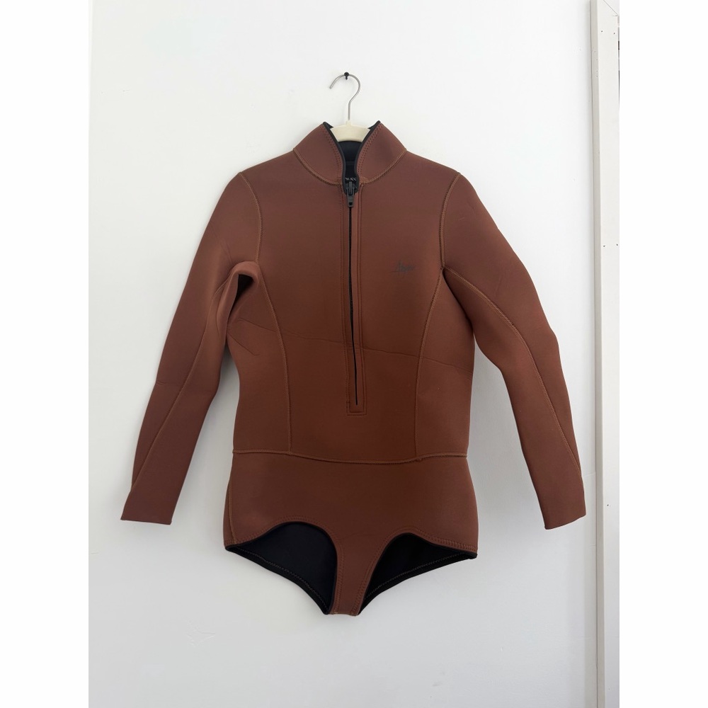 Abysse Lotte Springsuit Brown Long Sleeve Wetsuit - Picture 2 of 7
